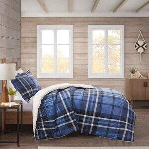 Premier Comfort Reversible Velvet to Sherpa Comforter Set